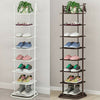 8 Tier Detached Metal Shoe Rack Stand Storage Shelf Organiser Home Decor Door UK