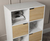 8 Cubes Bookcase Shelving Display Shelf Storage Unit Home Wooden Door Organiser