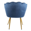 Genesis Flora Accent Tub Chair Scallop Armchair Petal Back With Golden Legs