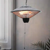 Infrared Ceiling Hanging Mount Electric Patio Heater Remote/Switch Outdoo/Indoor