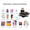 5 in1 38x38cm Heat Press Machine T-Shirt Mug Hat Cap Plate Transfer Printer UK