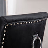 2 Velvet Kitchen Dining Room Chairs Ring Knocker High Back Chair Button Armchair