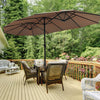 4.6M Patio Double-Sided Umbrella Parasol Outdoor Extra Large Crank Sunshade