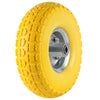 2pcs 10" YELLOW SACK TRUCK TROLLEY SOLID RUBBER REPLACEMENT WHEEL TYRE