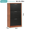 3 Drawer Shoe Cabinet Storage Cupboard Unit Shoe Rack Wooden Stand Organiser