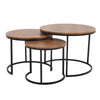 Nesting Coffee Table Set of 2 3 End Table Stacking Side Table Wood/Marble Effect