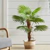 90cm Artificial Palm Tree in Pot Fake Tropical Green Plant Indoor Outdoor Decor