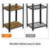 Side Table Rustic Industrial End Telephone Table with 2-Tier Shelves
