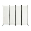 4-Panel Room Divider 173cm Folding Privacy Screen Portable Fiber Wall Divider