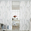 2PCS Leaves Pattern Voile Panel Net Curtain Window Curtains Home Decors 2color
