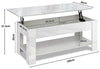 High Gloss Coffee Table With Storage Lift Top Up Modern Living Room Furniture