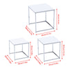 NICEME Nested Tables Set of 3, 3pcs Square Side Table End Table for Living Room