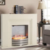 LED Electric Fireplace With Frame Tempered Glass 1000/2000W Single Colour