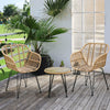 Three-Piece Rattan Garden Furniture 2 Seat Bistro Table Chair Outdoor Patio Set