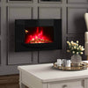 Remote Control Electric Fireplace Wall Mounted LED Flame Fire Heater with Pebble