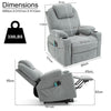 Riser & Recliner Armchair Leather 8 Point Electric Heated Massage Sofa Arm Chair