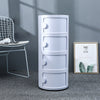 Modern Round Bedside Table Cabinet 4 Chest Of Drawers Storage Bedroom Furniture