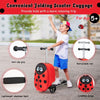 2-in-1 Kids Ride On Scooter Suitcase 19" Children Travel Luggage Folding Scooter