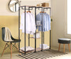 Garment Clothes Rail Dress Hanging Display Stand Rack Unit with Shelves Storage