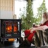 64cm Electric Fireplace Stove Freestanding Electric Stove Heater 1800-2000W