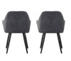 Set of 2 Faux Matte Suede Leather Dining Chairs Accent home & restaurants Adrian