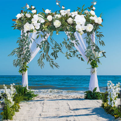 Hanging Large Wedding Artificial Rose Flower Bouquet Table Wedding Stage Decor