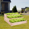 Three Tiered Elevated Raised Flower Bed Wooden Planter Herb Box Kit for Outdoor