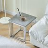 NICEME Nested Tables Set of 3, 3pcs Square Side Table End Table for Living Room