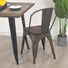 4Pcs Metal Dining Chairs Stackable Side Chairs Industrial Kitchen Chairs Tolix