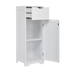 Mondeer Bathroom Floor Cabinet Storage Unit w/ 1 Drawer 1 Door 2 Shelves White