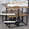 Compact 5pc Kitchen Dining Set Wood Bar Table Chair Home Furniture