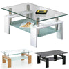 Glass Coffee Table With Storage Modern Living Room Furniture Tea Coffee Table