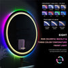 Anti-corrosion Dual Lights Round LED Bathroom Mirror RGB Dimmable Salon Mirror