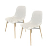 Dining Chairs Set of 4 Retro Eiffel Kitchen Chairs Wooden Legs Plastic Chair