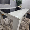 Dining Table Set and 6 4 black white Leather chairs kitchen table set of 4 or 6