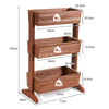 3 Tier Raised Garden Bed Vertical Flower Pots Rack Wooden Elevated Plant Stand
