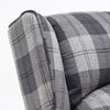 Grey Check Recliner Chair Padded Seat Fireside Armchair Lounge Sofa Tartan Chair