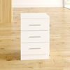 Zipcode Design Eva 3 Drawer Bedside Table - Matte White/Gloss White