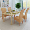 Dining Chairs 4 pcs Rattan Brown B3R7