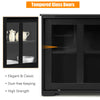 Kitchen Storage Sideboard Dining Buffet Server Cabinet Cupboard W/ Sliding Door