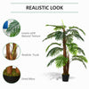 120cm/4FT Artificial Palm Tree Decorative Plant w/19 Leaves Nursery Pot