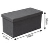 Folding Large Ottoman Storage Box Seat Stool Bench Linen Pouffe Footstool Home