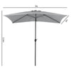 2mx3m Garden Patio Tilt Crank Umbrella Canopy Parasol Sun Shade UV Protection