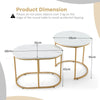 Nesting Coffee Tables Set of 2 Modern Snack End Table Stacking Sofa Side Table