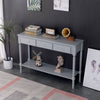Slim Console Table Grey with Drawers Sideboard TV Stand Unit Narrow Hallway