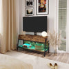 TV Stand Media Cabinet Console Table Entertainment Center w/ LED Shelves