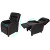 Gaming Recliner Chair Cinema Armchair PU Leather Manual Recline Single Sofa