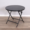 Indoor Outdoor Portable Garden Patio Bistro Dining Table Folding Glass Top Table