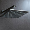 Bathroom Square Shower Mixer Tap Kit Stainless Steel LED Rain Shower Sprayer UK