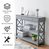 3-Tier Console Table X-Design Hallway Storage Cabinet Sofa Side Table W/ Drawer